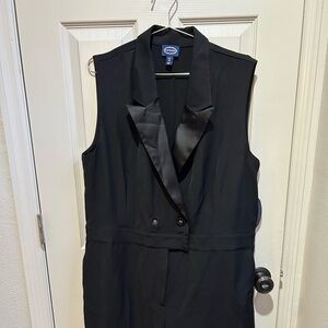 black tuxedo jumpsuit
